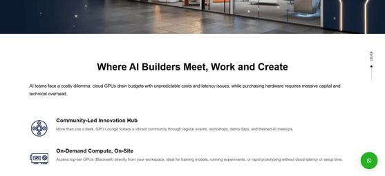 GPU Lounge landing page