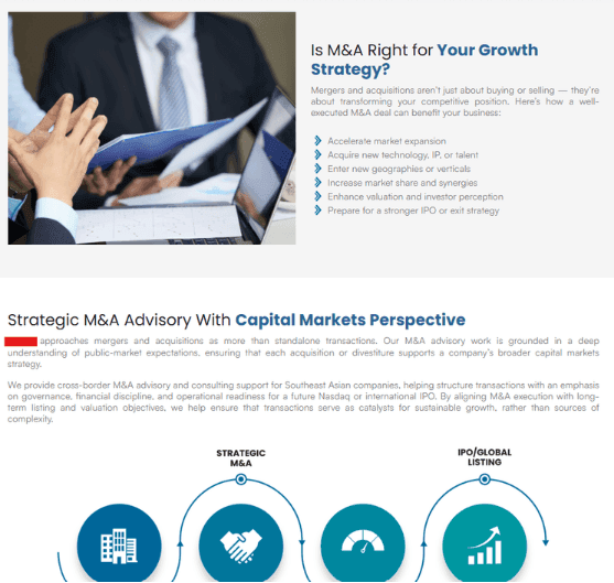 Strategic M&A advisory