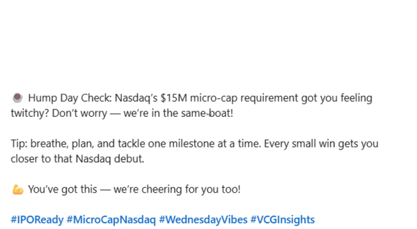 Hump Day check: Nasdaq micro-cap